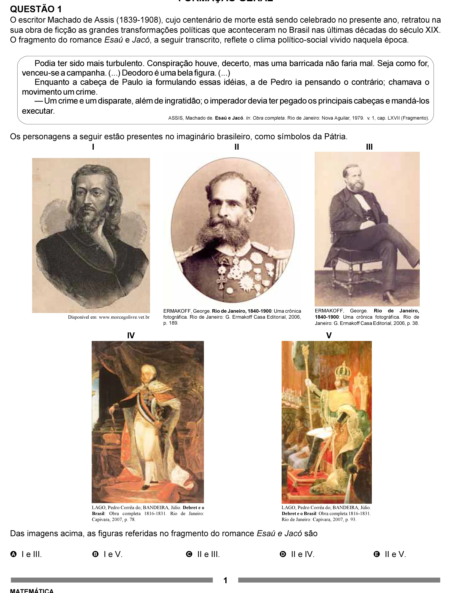 Imagem original da questão 1