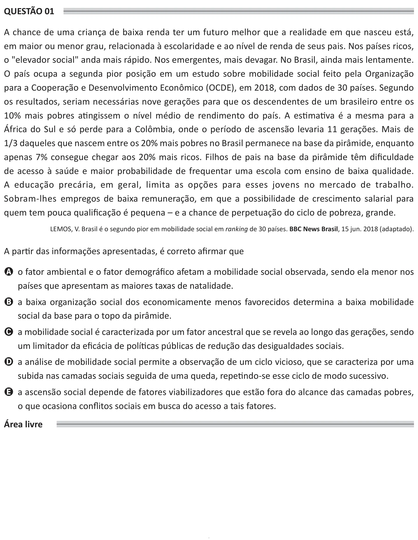 Imagem original da questão 01