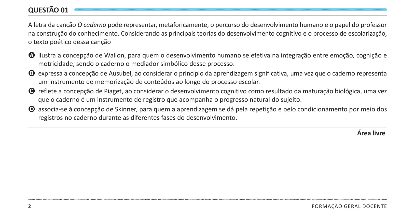 Imagem original da questão 01, parte 1 de 2
