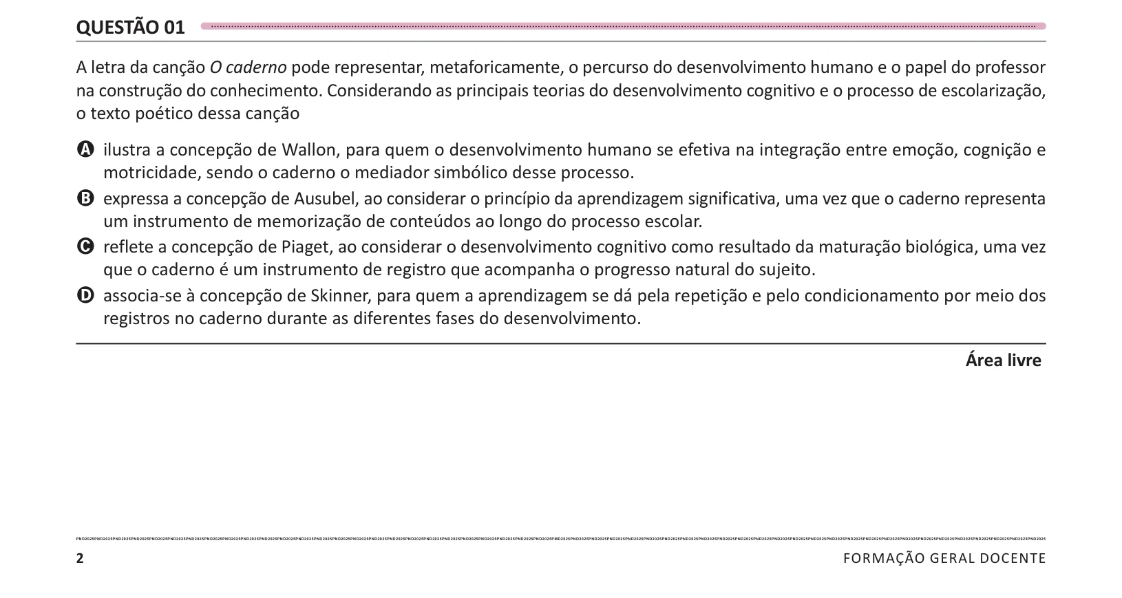 Imagem original da questão 01, parte 1 de 2