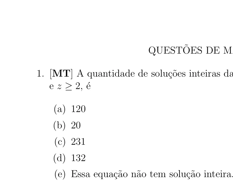 Imagem original da questão 1, parte 2 de 2